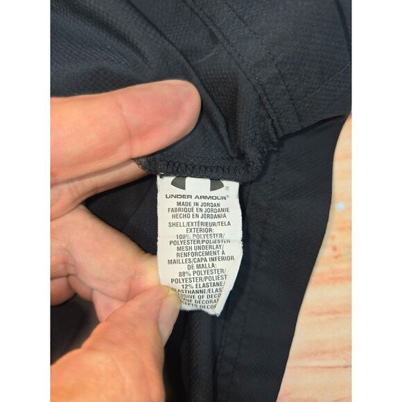 Under Armour 3XL HeatGear Short Sleeve Button-Up Shirt Black Polyester - Picture 6 of 8